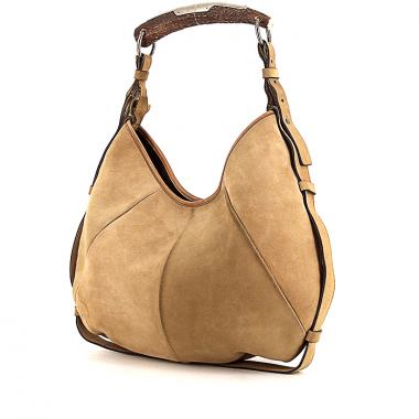 Sac à main Yves Saint Laurent Mombasa en daim beige