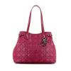Dior Panarea small model shopping bag in raspberry pink canvas cannage and raspberry pink leather - 360 thumbnail