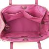 Dior Panarea small model shopping bag in raspberry pink canvas cannage and raspberry pink leather - Detail D2 thumbnail