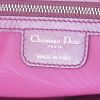 Dior Panarea small model shopping bag in raspberry pink canvas cannage and raspberry pink leather - Detail D3 thumbnail