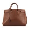 Saint Laurent Sac de jour handbag in brown leather - 360 thumbnail