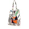 Sac cabas Hermes Carre Hermes en twill de soie multicolore vert rouge et noir - 00pp thumbnail