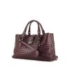 Bottega Veneta Roma handbag in purple intrecciato leather - 00pp thumbnail