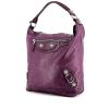 Balenciaga Day handbag in purple leather - 00pp thumbnail