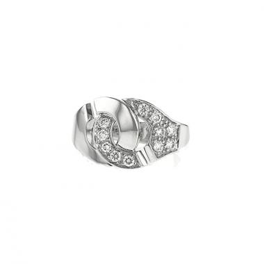 Dinh Van Menottes R12 ring in white gold and diamonds