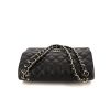 Bolso de mano Chanel Timeless jumbo en cuero acolchado negro - 360 Front thumbnail