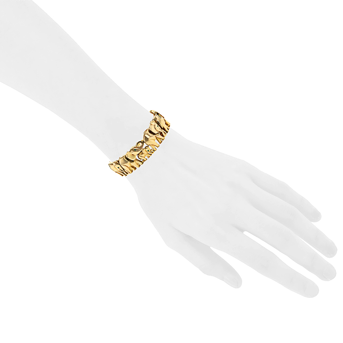 Bracelet Cartier en or jaune et émeraudes - Detail D1