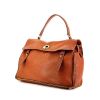 Yves Saint Laurent Muse Two large model handbag in brown leather and brown suede - 00pp thumbnail