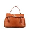 Yves Saint Laurent Muse Two large model handbag in brown leather and brown suede - 360 thumbnail