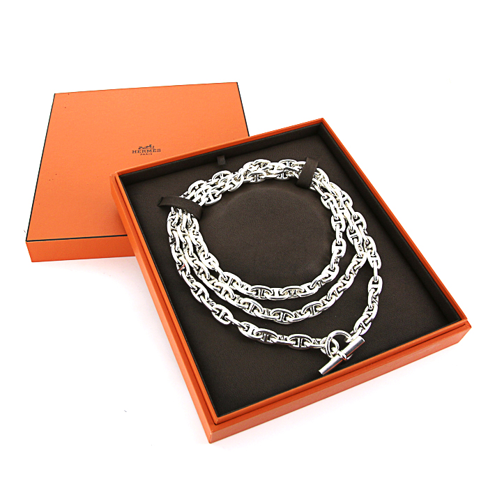 Collar Hermes Chaine d'Ancre grande en plata - Detail D2