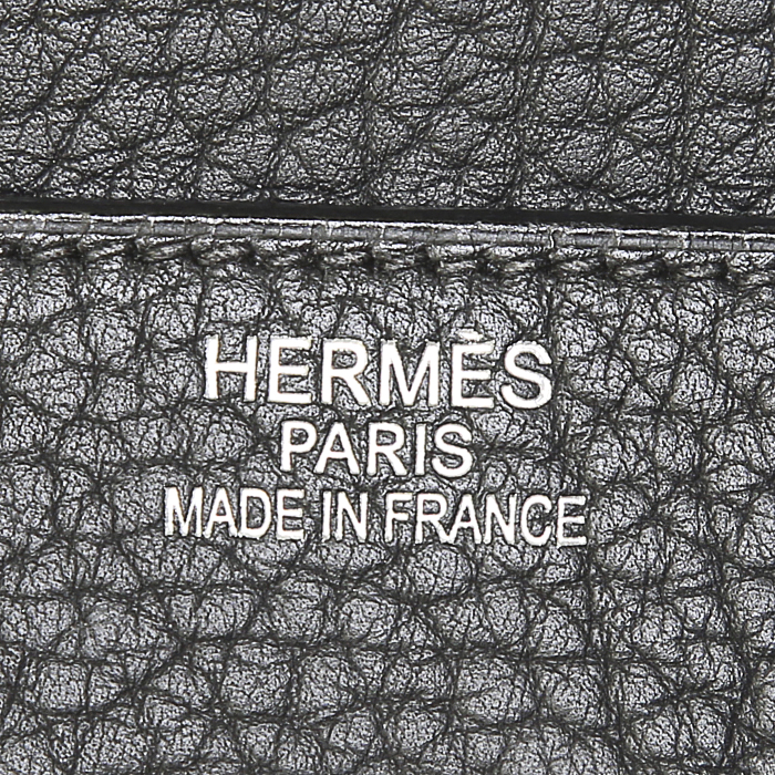 Hermes Birkin 40 cm handbag in black togo leather - Detail D3