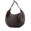 Louis Vuitton Onatah handbag in brown mahina leather and brown canvas - 00pp thumbnail