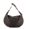 Louis Vuitton Onatah handbag in brown mahina leather and brown canvas - 360 thumbnail