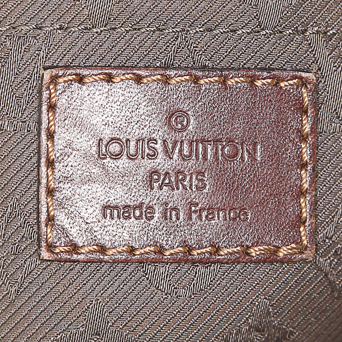 Borsa Louis Vuitton Onatah in pelle Mahina marrone e tela marrone - Detail D3