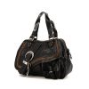 Dior Gaucho handbag in black and brown leather - 00pp thumbnail