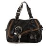 Dior Gaucho handbag in black and brown leather - 360 thumbnail