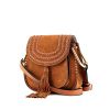 Chloé Hudson shoulder bag in brown suede and brown leather - 00pp thumbnail
