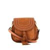 Chloé Hudson shoulder bag in brown suede and brown leather - 360 thumbnail