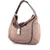 Louis Vuitton Romance bag worn on the shoulder or carried in the hand in burgundy and beige monogram canvas Idylle and burgundy leather - 00pp thumbnail