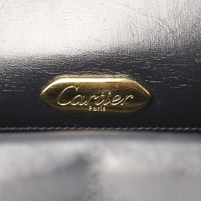 Cartier Panthère shoulder bag in black leather - Detail D3