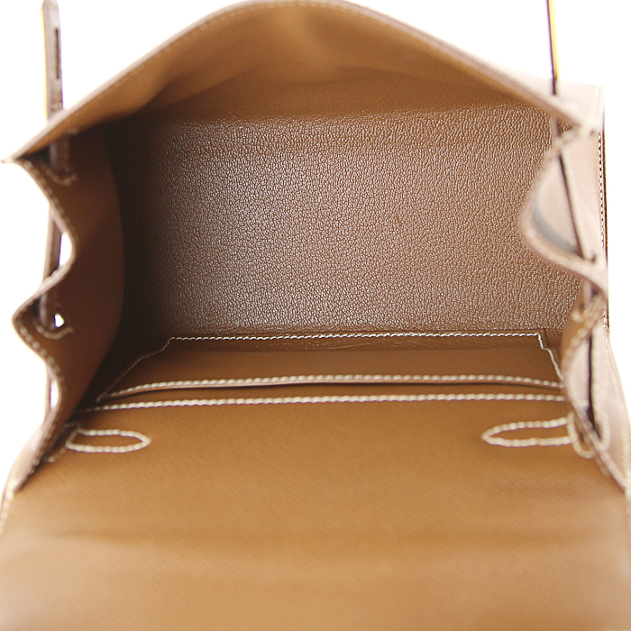 Hermes Kelly 20 cm handbag in gold epsom leather - Detail D3