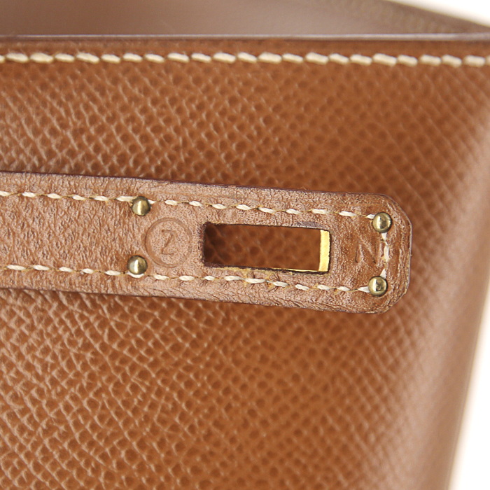 Hermes Kelly 20 cm handbag in gold epsom leather - Detail D5