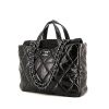 Shopping bag Chanel Portobello in pelle trapuntata nera e tela nera - 00pp thumbnail
