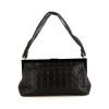 Borsa Chanel Choco bar in pelle nera - 360 thumbnail