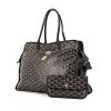 Goyard shopping bag in black monogram canvas and black leather - 00pp thumbnail