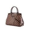 Bolso de mano Louis Vuitton Rivoli BB en lona a cuadros marrón y cuero marrón - 00pp thumbnail