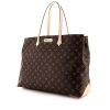 Shopping bag Louis Vuitton Wilshire modello grande in tela monogram marrone e pelle naturale - 00pp thumbnail
