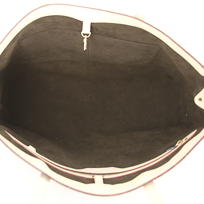 Sac cabas Louis Vuitton Wilshire grand modèle en toile monogram marron et cuir naturel - Detail D2