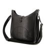 Hermès Evelyne III medium model shoulder bag in black leather taurillon clémence - 00pp thumbnail