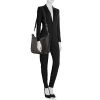 Bolso bandolera Hermès Evelyne III modelo mediano en cuero taurillon clémence negro - Detail D1 thumbnail