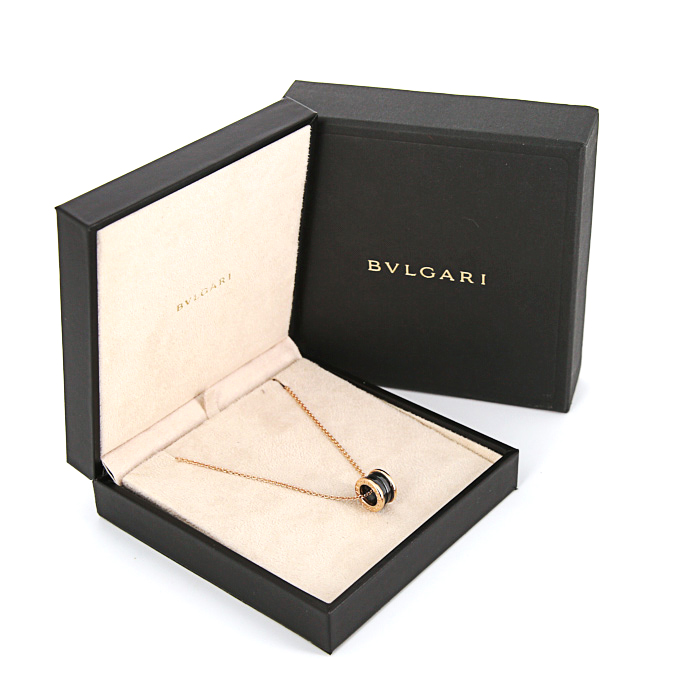 Bulgari B.Zero1 necklace in pink gold and ceramic - Detail D2