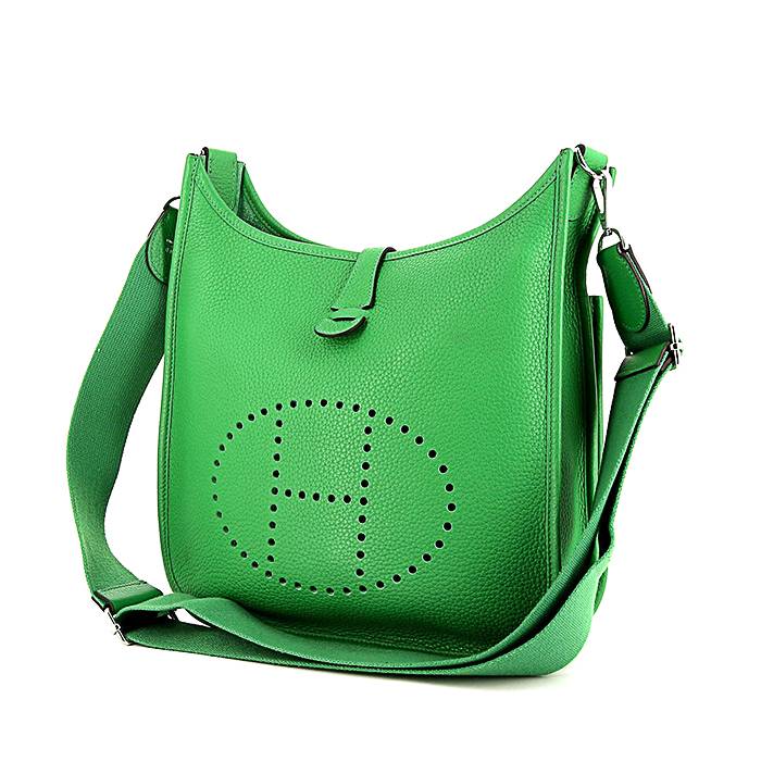 Hermes Bambou Green Evelyne III 29cm PM Cross-Body Messenger Bag