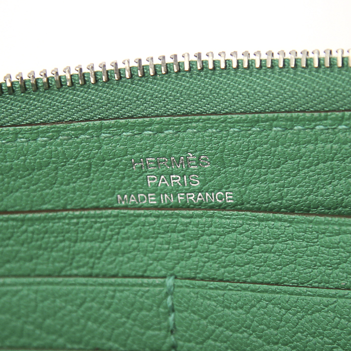 Billetera Hermès Azap en cabra verde - Detail D3