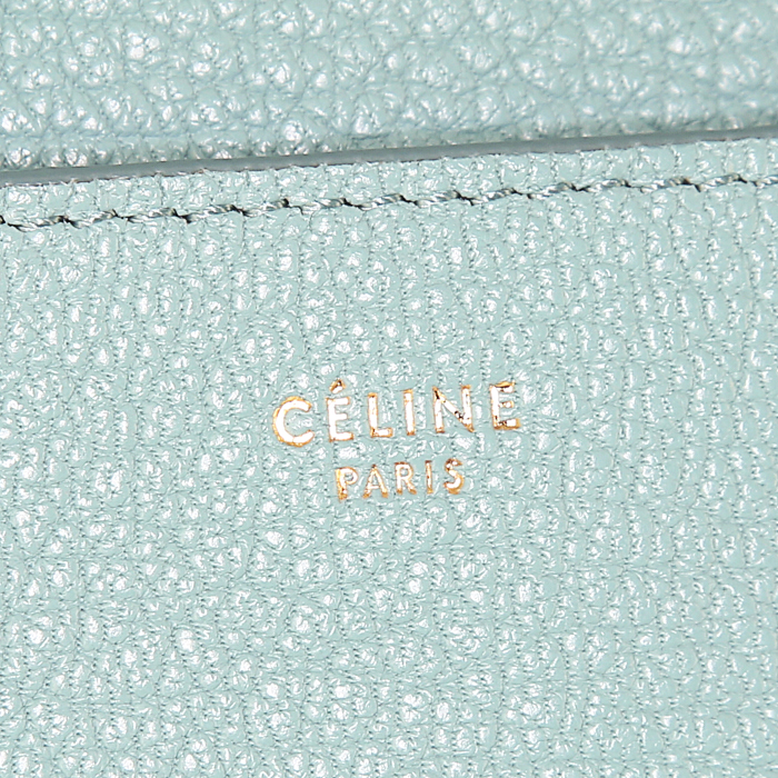 Celine Sac Sangle shopping bag in blue leather - Detail D3