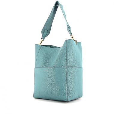 Shopping bag Celine Sac Sangle in pelle blu