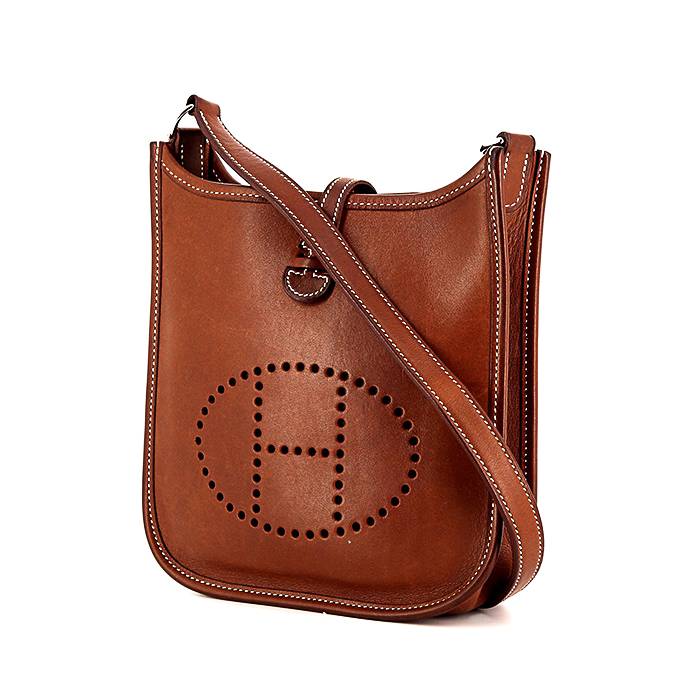 HERMES Shoulder Bag Omenitu leather Brown Women Used –