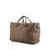 Bottega Veneta Brick handbag in taupe leather and beige - 00pp thumbnail