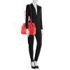 Ralph Lauren Ricky large model handbag in red leather - Detail D2 thumbnail