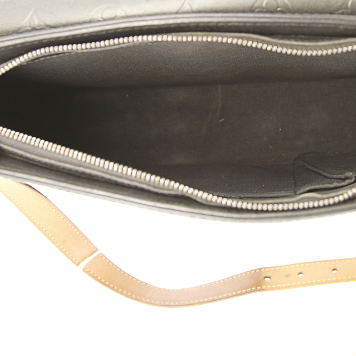 Louis Vuitton  Allston handbag  in grey monogram leather  and natural leather - Detail D2