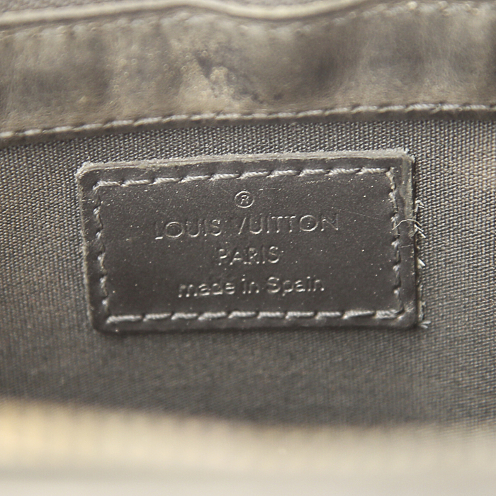 Bolso de mano Louis Vuitton  Allston en cuero Monogram gris y cuero natural - Detail D3