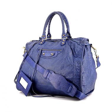 Bolso de mano Balenciaga Classic City en cuero azul