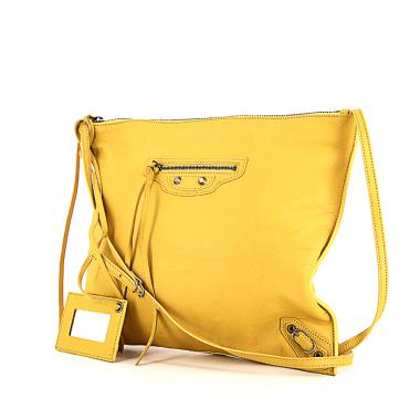 Bolso bandolera Balenciaga Papier Messenger en cuero amarillo