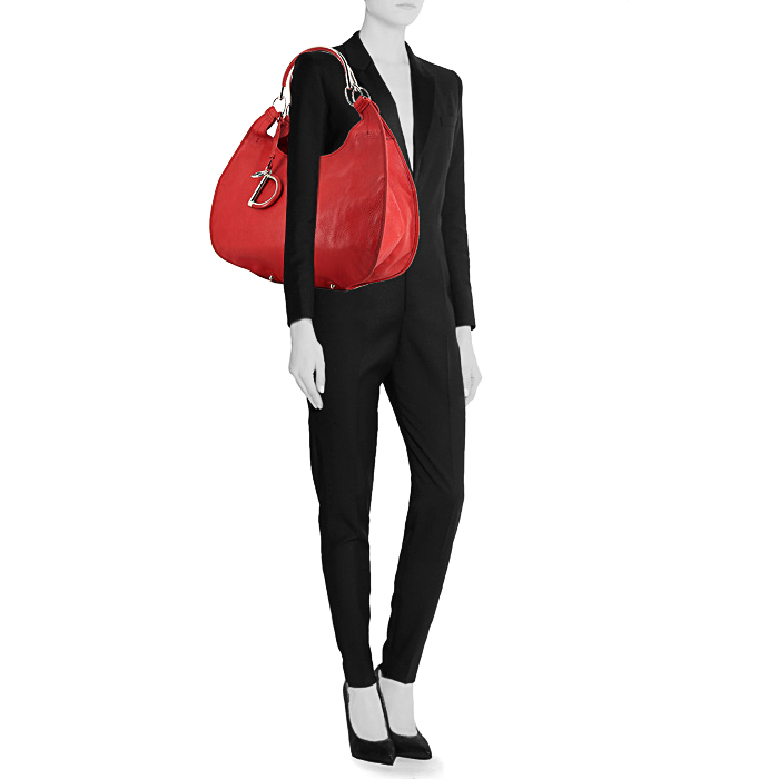 Dior 61 shopping bag in red leather - Detail D1