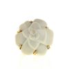 Chanel Camelia large model ring in yellow gold and agate - 360 thumbnail