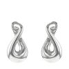 Fred Mouvementée earrings for non pierced ears in white gold - 00pp thumbnail