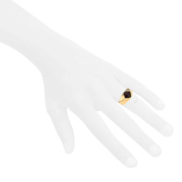 Bague Chanel en or jaune et grenat - Detail D1